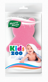 ГУБКА БАННАЯ ДЕТСКАЯ "KIDSZOO" (1/28) "МЕЛОЧИ ЖИЗНИ" 3244 CD