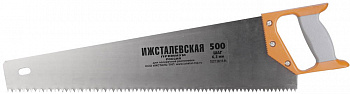 Ножовка по дереву, 500 мм, шаг зубьев 6,5 мм, пластиковая рукоятка (Ижевск)// Россия