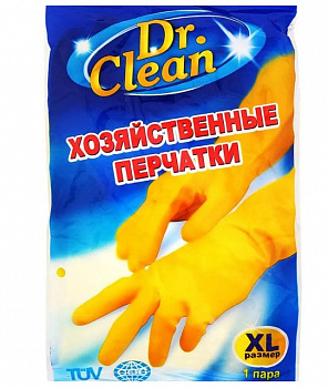 АКЦИЯ !  Доктор Клин  Перчатки резиновые хозяйственные   "XL"
