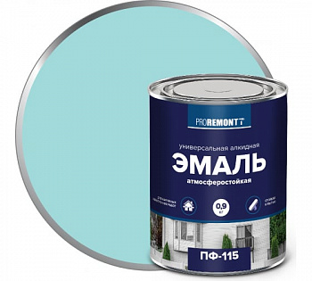 Эмаль ПФ-115 PROREMONTT Мятный RAL 6027 0,9кг Л-С
