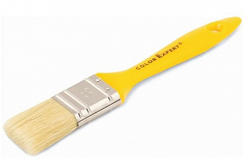 COLOR EXPERT 81343099/81343002 кисть д/лаков и эмалей,смеш щет, желтая пласт. руч. (30мм х 12мм)