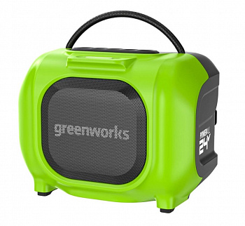 Система беспроводная акустическая аккумуляторная Greenworks GPT-MNBS, 24V/220V, без АКБ и ЗУ