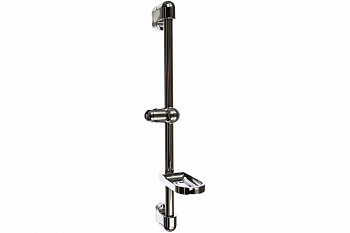 стойка для душа с мыльницей d25мм, L=600мм нерж., ABS, хром MELODIA MKP20076BL