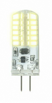 LED-JC-220/5W/3000K/G4/CL GLZ09TR Лампа светодиодная, прозрачная. Теплый белый свет (3000К). Картон.