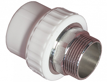 ПП Муфта комбинированная с наруж.рез. 63х2", белый РТП