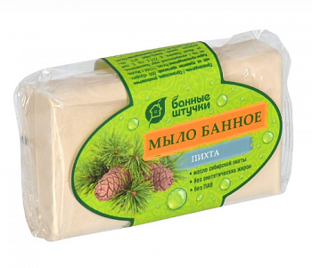 Мыло кусковое Банное «Пихта», 100 г, для бани и сауны, "Банные штучки"/ 15