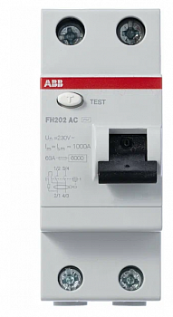 Выключатель дифф.тока УЗО 2 мод. FH202 AC-40/0,03 ABB (2CSF202002R1400) (6)
