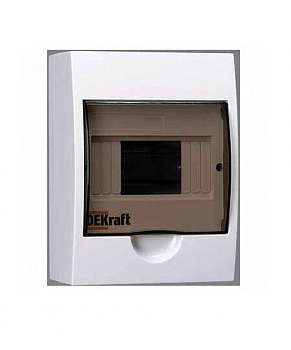Корпус пластиковый белый IP40 ЩРН - П - 08 модулей с дверцей